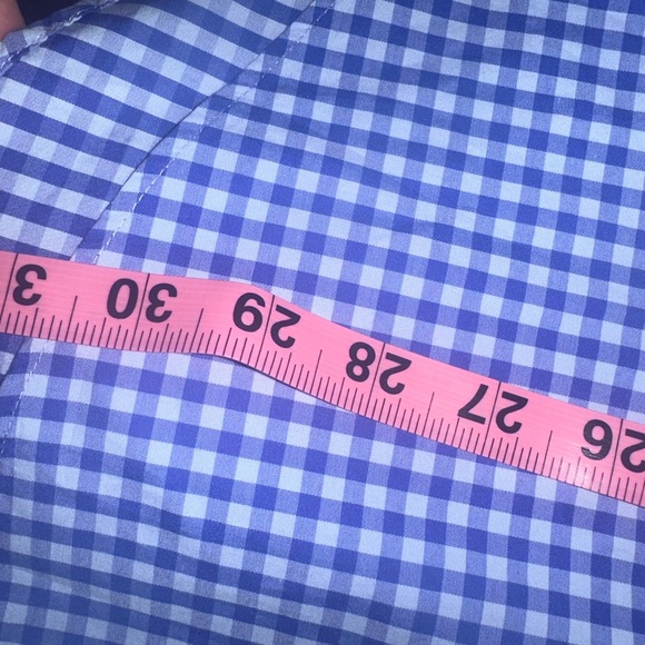 Bugatchi Men Large ‘Blue Checkered’ Short Sleeve Shirt (measures XL) - Picture 11 of 11